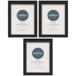 Simply Everyday 5 X 7" Block Frames 3pk - Black