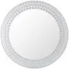 B&M Round Glitter Mirror - Silver -Furniture shop 311215 round glitter mirror