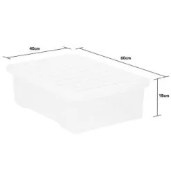 B&M Underbed Clear Storage Box With Lid 32L - Clear 10 B&M Underbed Clear Storage Box With Lid 32L - Clear -Furniture shop 314173 32l underbed storage box with lid clear 3