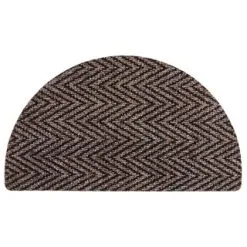 B&M Half Moon Indoor Chevron Doormat 40 X 70cm -Furniture shop 319759 Half Moon Indoor Chevron Mat 40x70cm brown