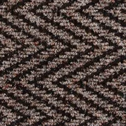 B&M Half Moon Indoor Chevron Doormat 40 X 70cm -Furniture shop 319759 Half Moon Indoor Chevron Mat 40x70cm brown detail 2