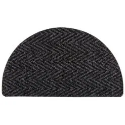 B&M Half Moon Indoor Chevron Doormat 40 X 70cm -Furniture shop 319759 Half Moon Indoor Chevron Mat 40x70cm dark grey