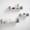 Lokken Set Of 3 Shelves - Grey