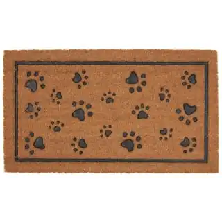 B&M Rubber & Coir Doormat - Paw Prints 3 B&M Rubber & Coir Doormat - Paw Prints