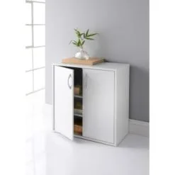 Lokken 2 Door Cupboard 5 Lokken 2 Door Cupboard -Furniture shop 333080 2 door cupbard with shelves open