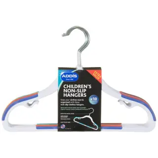 B&M Addis Children's Non-Slip Hangers 10pk - Multi Colour 3 B&M Addis Children's Non-Slip Hangers 10pk - Multi Colour