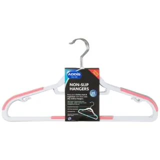 B&M Addis Non-Slip Hangers 6pk - Multi Colour 3 B&M Addis Non-Slip Hangers 6pk - Multi Colour
