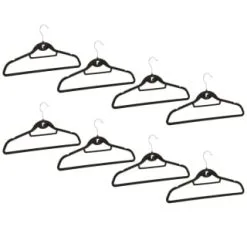 B&M Pure Velvet Hangers 8pk - Black -Furniture shop 333534 8pk velvet hangers black group