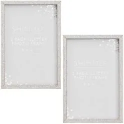 B&M Glitter Photo Frames 4 X 6" 2pk 6 B&M Glitter Photo Frames 4 X 6" 2pk -Furniture shop 343242 glitter photo grame 2pk 2