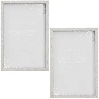 B&M Glitter Photo Frames 4 X 6" 2pk 4 B&M Glitter Photo Frames 4 X 6" 2pk - Image 2