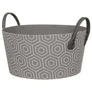 B&M Round Printed Storage Basket - Geo 3 B&M Round Printed Storage Basket - Geo