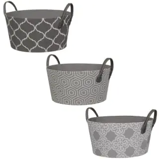 B&M Round Printed Storage Basket - Geo 4 B&M Round Printed Storage Basket - Geo - Image 2