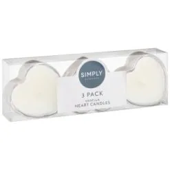 Simply Everyday Heart Candles 3pk
