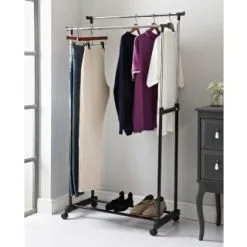 B&M Extendable Double Garment Rail
