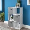Lokken 6 Cube Basket Storage Shelf - White -Furniture shop 356266 lokken 6 cube with 3 baskets white