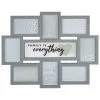B&M Multi Aperture Photo Frame 8pc - Family Is Everything -Furniture shop 362635 8 aperture quote frame family is everything grey