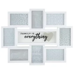 B&M Multi Aperture Photo Frame 8pc - Family Is Everything -Furniture shop 362635 8 aperture quote frame family is everything white
