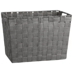 B&M Large Woven Storage Basket - Silver