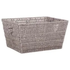 Furniture shop 17 B&M Vannes Heart Cut Out Wicker Basket - Grey