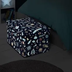 B&M Storage Ottoman Glow In The Dark – Space -Furniture shop 367013 space glow in the dark ottoman storage