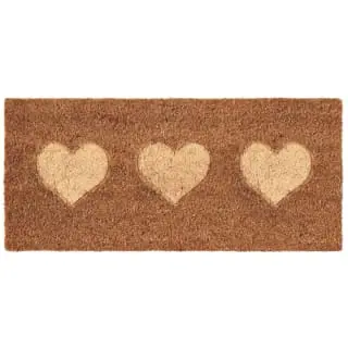 B&M Embossed Coir Step Mat - Hearts 3 B&M Embossed Coir Step Mat - Hearts