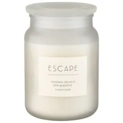 B&M Large Spa Scented Candle - White - Escape