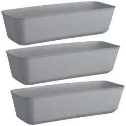 B&M Soft Touch Flexi Storage Tray 3pk - Grey 8 B&M Soft Touch Flexi Storage Tray 3pk - Grey -Furniture shop 368741 soft touch 3pk flexi storage basket grey group