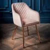 Loft Studio Collection Loft Studio Velvet Dining Chair - Blush -Furniture shop 370000 loft studio velvet chair blush 2