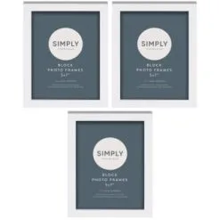 Simply Everyday 5 X 7" Block Frames 3pk - White