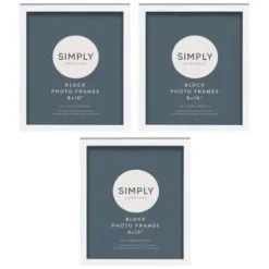 Simply Everyday 8 X 10" Block Frames 3pk - White
