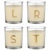 B&M Alphabet Candle (Assorted) - Sandalwood & Amber -Furniture shop 372815 372816 372849 alphabet candle sandalwood and amber main1