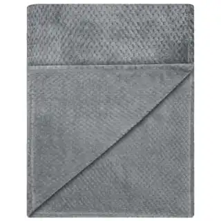 Heritage Collection Waffle Faux Fur Throw - Grey 5 Heritage Collection Waffle Faux Fur Throw - Grey - Image 3