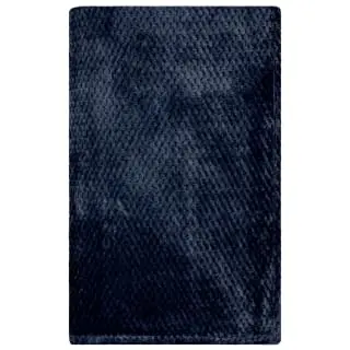 B&M Waffle Faux Fur Throw - Navy 4 B&M Waffle Faux Fur Throw - Navy - Image 2