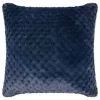 B&M Waffle Faux Fur Cushion - Navy -Furniture shop 373085 waffle faux fur cushion navy