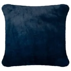 B&M Navy Aspen Faux Fur Cushion
