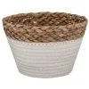 B&M Mini Cotton Wicker Basket - Cream -Furniture shop 374370 mini straw and cotton rope string basket white