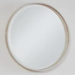 B&M Round Wooden Mirror