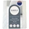 Simply Everyday Simply Anti-Bacterial Quilted Pillow Protectors 2pk -Furniture shop 375783 simply everyday quilted super soft pillow protector pair