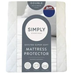 Simply Everyday Simply Anti-Bacterial Quilted Mattress Protector - Double