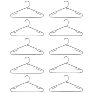 B&M Jumbo Hangers 10pk - Grey 4 B&M Jumbo Hangers 10pk - Grey - Image 2