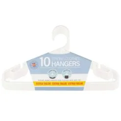 B&M Jumbo Hangers 10pk - White 8 B&M Jumbo Hangers 10pk - White -Furniture shop 376557 10pk strong clothes hangers white 2