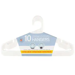 B&M Jumbo Hangers 10pk - White 5 B&M Jumbo Hangers 10pk - White - Image 3