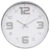 B&M Embossed Clock - Silver -Furniture shop 376994 embossed clock silver