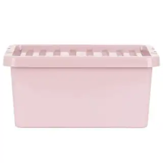 B&M Storage Box With Lid 11L - Dusty Pink 5 B&M Storage Box With Lid 11L - Dusty Pink - Image 3