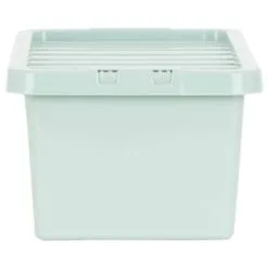 B&M Storage Box With Lid 11L - Sage -Furniture shop 377036 11l storage box sage 2