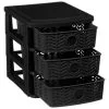 B&M 3 Tier Chevron Storage Organiser - Black 1 B&M 3 Tier Chevron Storage Organiser - Black -Furniture shop 377462 3 drawer chevron organiser black 2