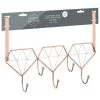 B&M Diamond Geo Overdoor Hooks - Rose Gold