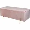 B&M Ottoman With Legs - Blush -Furniture shop 378065 blush ottoman with legs