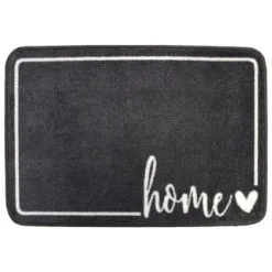 B&M Super Soft Washable Slogan Mat 50 X 70cm - Grey