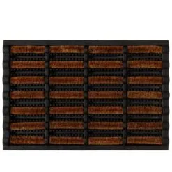 B&M Rubber Coir & Wire Scraper Doormat 40 X 60cm